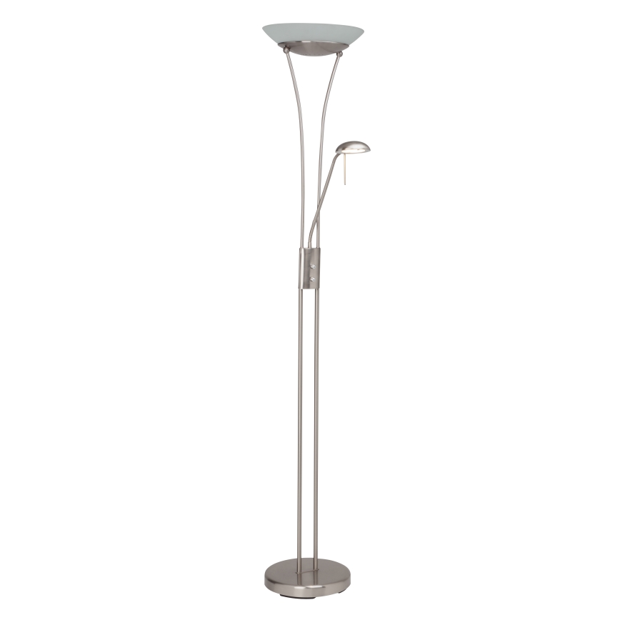 Brilliant - Lámpara de pie LED regulable FINN 2xLED/13W/230V cromo mate