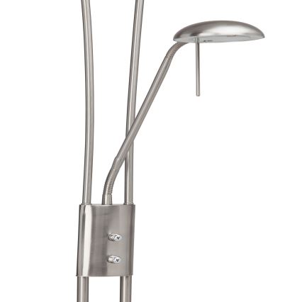 Brilliant - Lámpara de pie LED regulable FINN 2xLED/13W/230V cromo mate