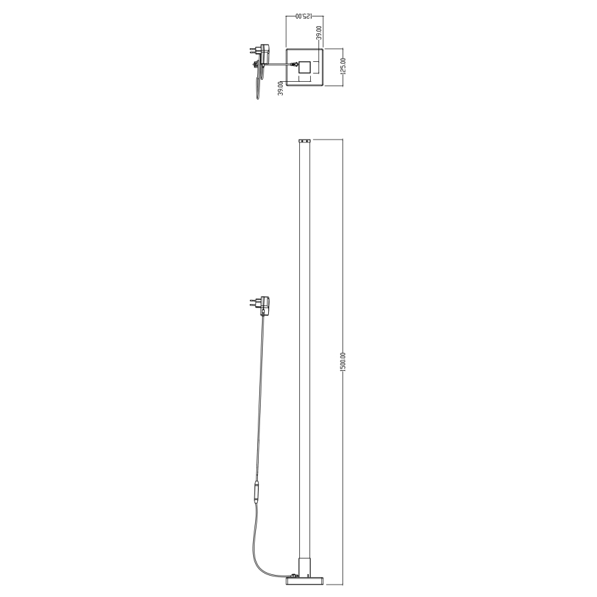 Brilliant - Lámpara de pie LED RGBW regulable NEELE LED/6,5W/230V blanco + control remoto