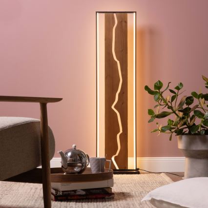 Brilliant - Lámpara de pie LED THUNDER LED/18W/230V acabado pino