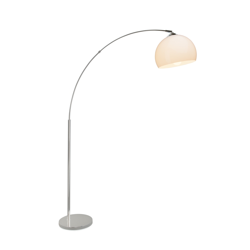 Brilliant - Lámpara de pie VESSA 1xE27/60W/230V cromado brillante/blanco