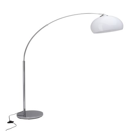 Brilliant - Lámpara de pie VESSA 1xE27/60W/230V cromado brillante/blanco