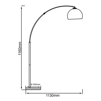 Brilliant - Lámpara de pie VESSA 1xE27/60W/230V cromado brillante/blanco