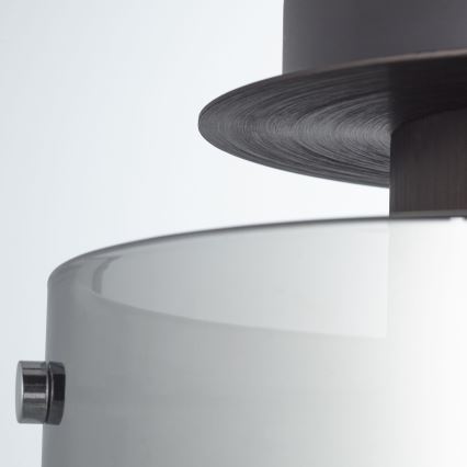 Brilliant - Lámpara de techo BETH 1xE27/60W/230V Ø 20 cm negro/ahumado