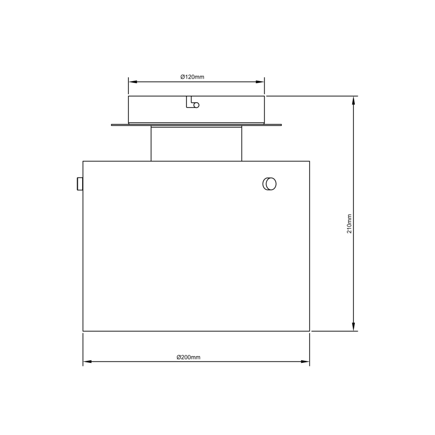 Brilliant - Lámpara de techo BETH 1xE27/60W/230V Ø 20 cm negro/ahumado