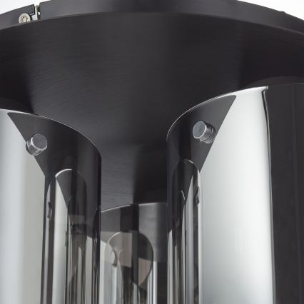Brilliant - Lámpara de techo BETH 3xE27/60W/230V Ø 37 cm negra/ahumada