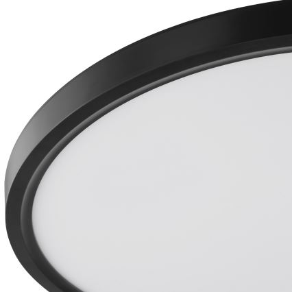 Brilliant - Plafón LED de techo GALO con sensor de movimiento y sensor crepuscular LED/26W/230V, diámetro 40 cm, negro