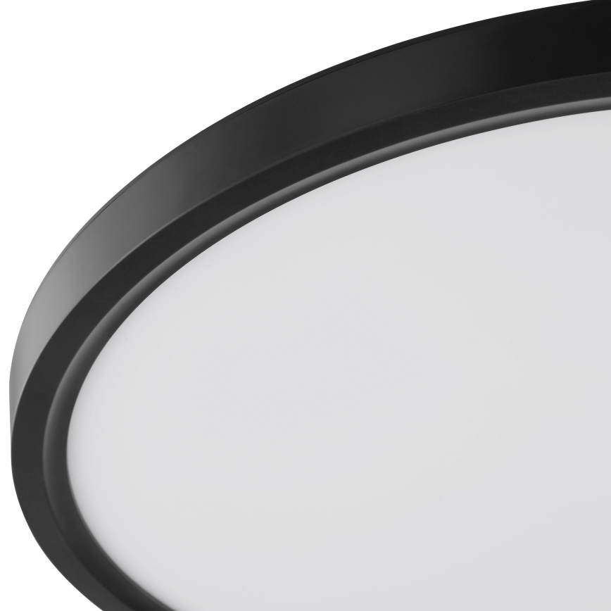 Brilliant - Plafón LED de techo GALO con sensor de movimiento y sensor crepuscular LED/26W/230V, diámetro 40 cm, negro