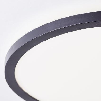 Brilliant - Lámpara de techo LED MILTON LED/18W/230V, diámetro 29,3 cm, negra