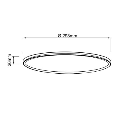 Brilliant - Lámpara de techo LED MILTON LED/18W/230V Ø 29,3 cm blanca