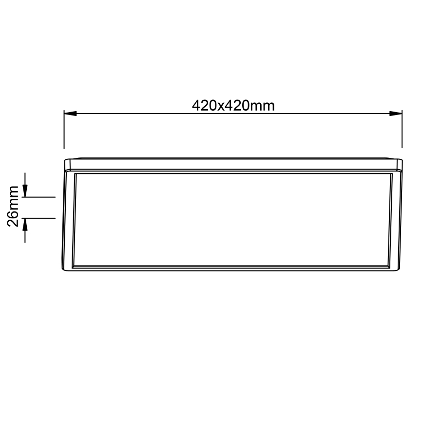 Brilliant - Lámpara de techo LED MILTON LED/24W/230V 42x42 cm blanco