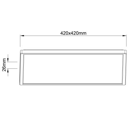 Brilliant - Lámpara de techo LED MILTON LED/24W/230V 42x42 cm negra