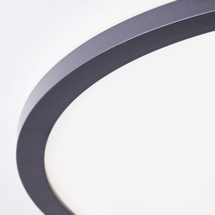 Brilliant - Lámpara de techo LED MILTON LED/24W/230V Ø 42 cm negra