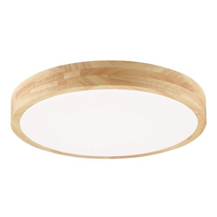 Brilliant - Luminaria de techo LED para baño MOREEN LED/18W/230V 2700/4000/6500K Ø 34 cm IP44 madera de caucho