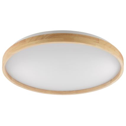 Brilliant - Lámpara de techo LED regulable ALSON LED/17W/230V 3000-6500K, diámetro 49,5 cm, madera de caucho + mando a distancia