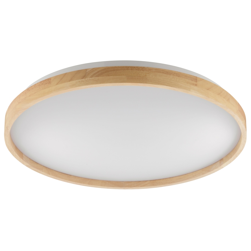 Brilliant - Lámpara de techo LED regulable ALSON LED/17W/230V 3000-6500K, diámetro 49,5 cm, madera de caucho + mando a distancia
