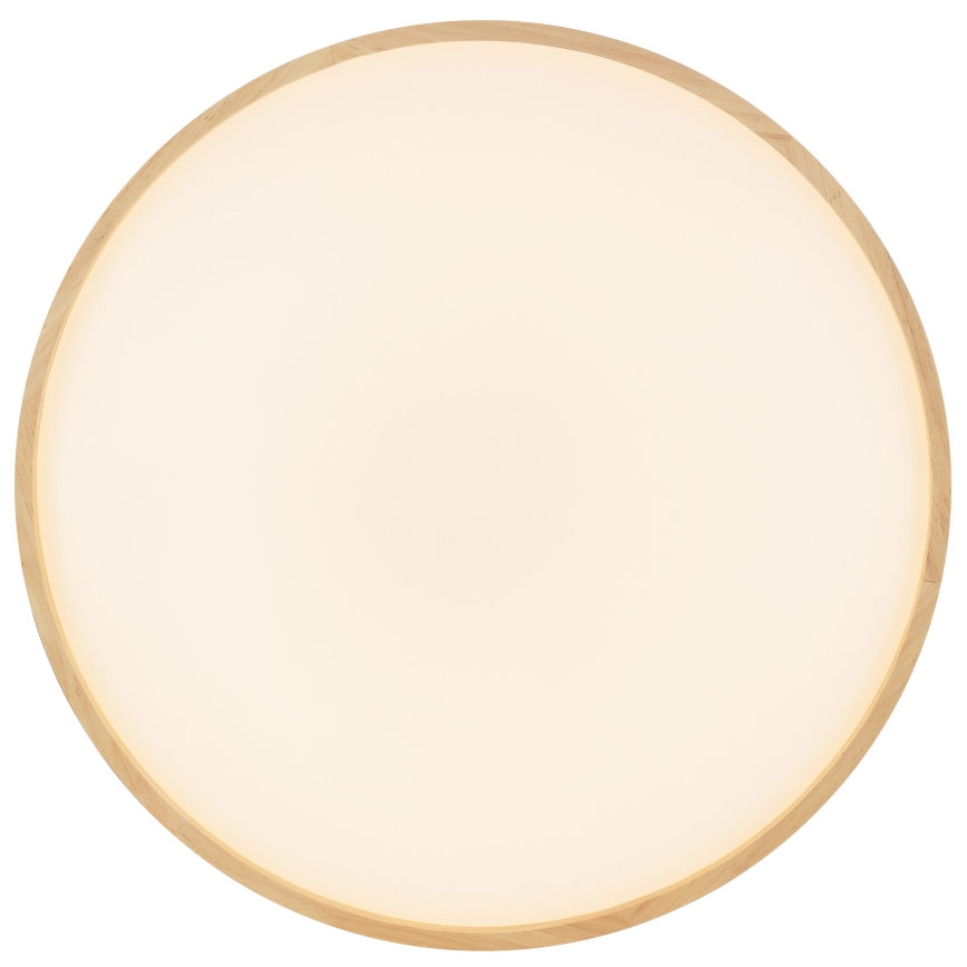 Brilliant - Lámpara de techo LED regulable ALSON LED/17W/230V 3000-6500K, diámetro 49,5 cm, madera de caucho + mando a distancia