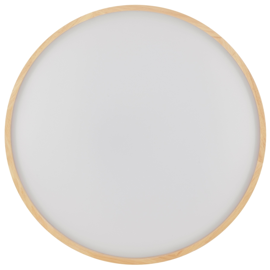 Brilliant - Lámpara de techo LED regulable ALSON LED/17W/230V 3000-6500K, diámetro 49,5 cm, madera de caucho + mando a distancia