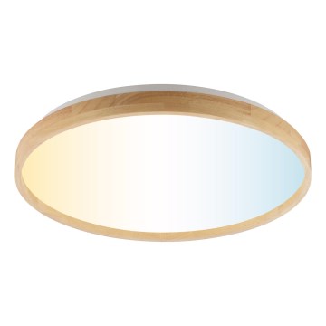 Brilliant - Lámpara de techo LED regulable ALSON LED/21W/230V 3000-6500K Ø 49,5 cm madera de caucho + mando a distancia