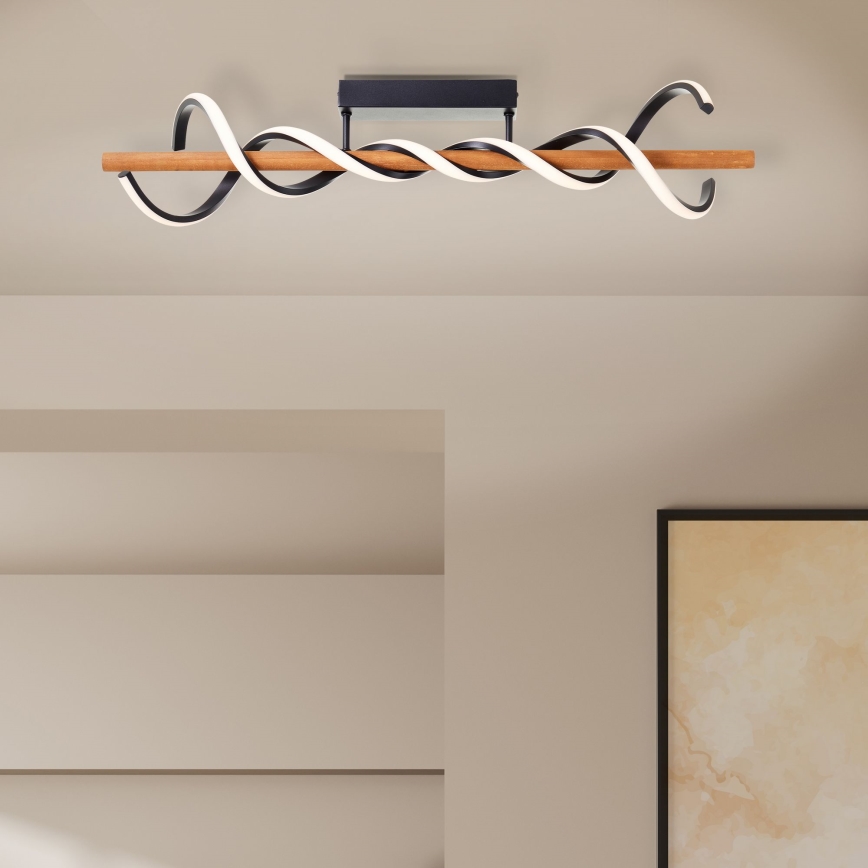 Brilliant - Lámpara de techo LED regulable AMALIA LED/38W/230V pino