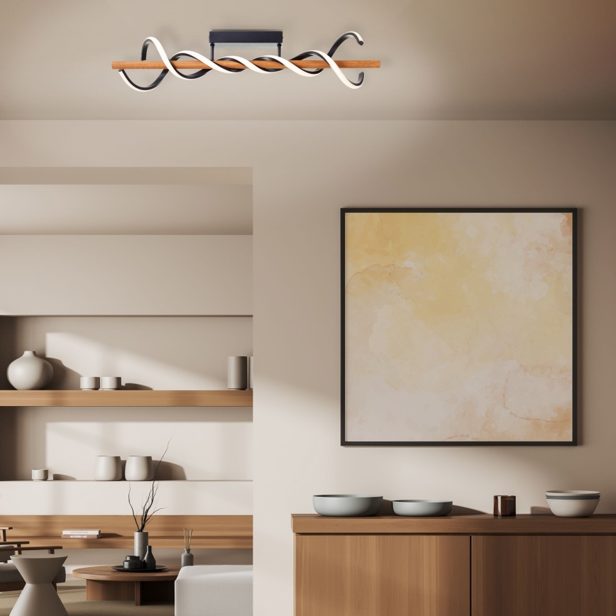 Brilliant - Lámpara de techo LED regulable AMALIA LED/38W/230V pino
