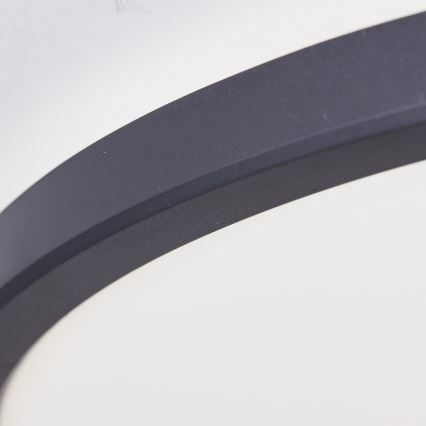 Brilliant - Plafón LED regulable para baño BRENNAN LED/35W/230V Ø 54 cm IP44 negro