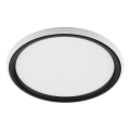 Brilliant - Lámpara de techo LED regulable CARLOZ LED/16W/230V, diámetro 30 cm, blanca/negra