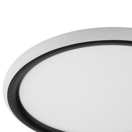 Brilliant - Lámpara de techo LED regulable CARLOZ LED/16W/230V, diámetro 30 cm, blanca/negra