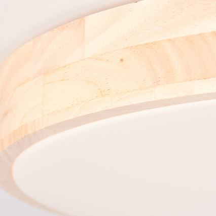 Brilliant - Luminaria de techo LED regulable SLIMLINE LED/60W/230V 3000-6500K Ø 45 cm madera de hevea + mando a distancia