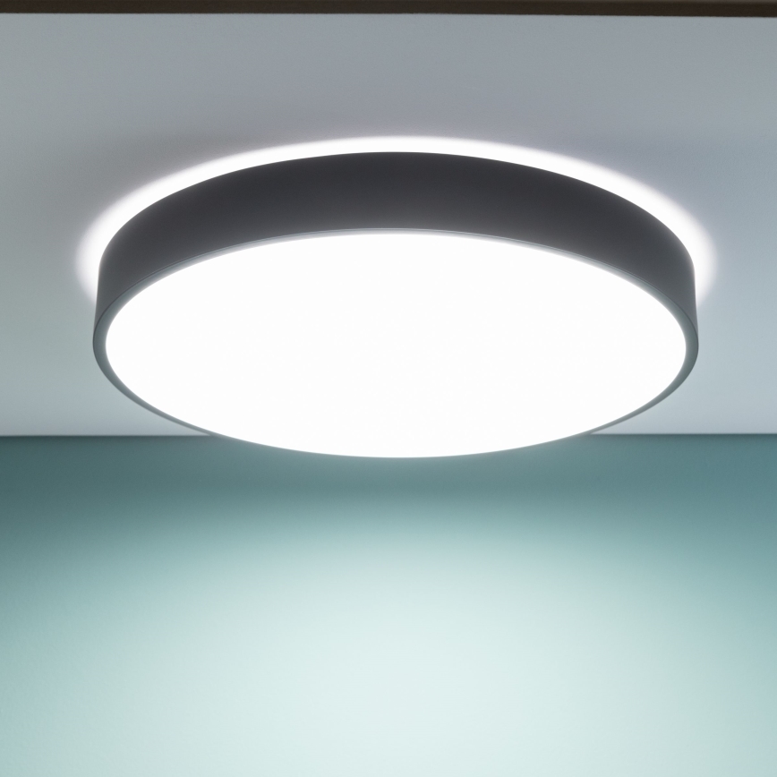 Brilliant - Lámpara de techo LED regulable SLIMLINE LED/60W/230V 3000-6500K Ø 49 cm negra + mando a distancia