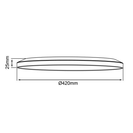Brilliant - Plafón LED regulable SORELL LED/24/230V 3000-6500K diámetro 42 cm blanco + mando a distancia