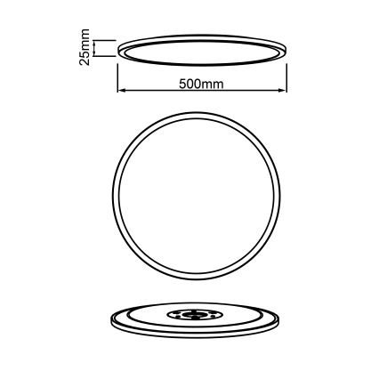 Brilliant - Luminaria de techo LED regulable TUCO LED/33W/230V 3000-6500K Ø 50 cm negra + mando a distancia
