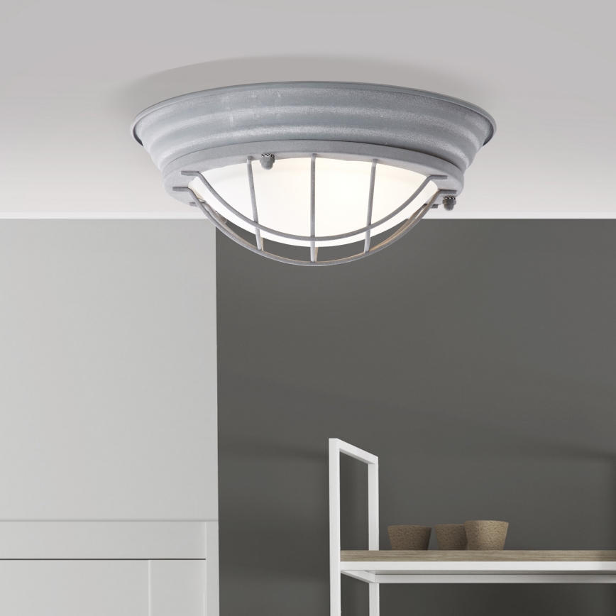 Brilliant - Lámpara de techo TYPHOON 1xE27/30W/230V Ø 29 cm gris