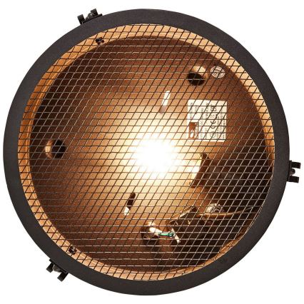 Brilliant - Lámpara de techo ZOIS 1xE27/60W/230V, diámetro 30 cm, negra