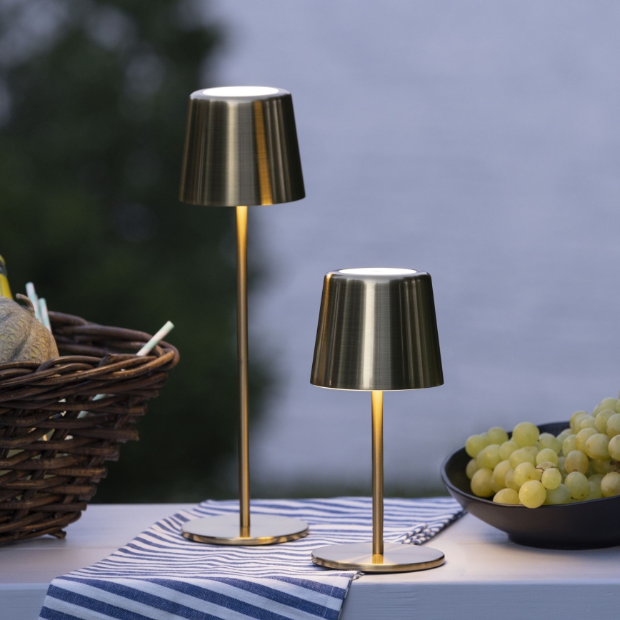 Brilliant - Lámpara exterior táctil LED regulable XAANA LED/4W/5V 3000/4000/6500K 2600 mAh IP44 dorada