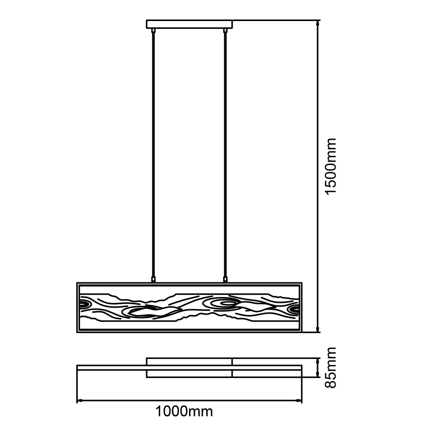 Brilliant - Lámpara LED colgante CHAUMONT LED/20W/230V pino