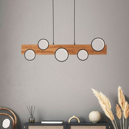 Brilliant - Lámpara LED colgante CHEESY LED/34W/230V pino