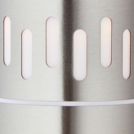 Brilliant - Lámpara LED de exterior con sensor LEIGH LED/0,9W/230V + 1xE27/11W 80 cm IP44 cromo brillante