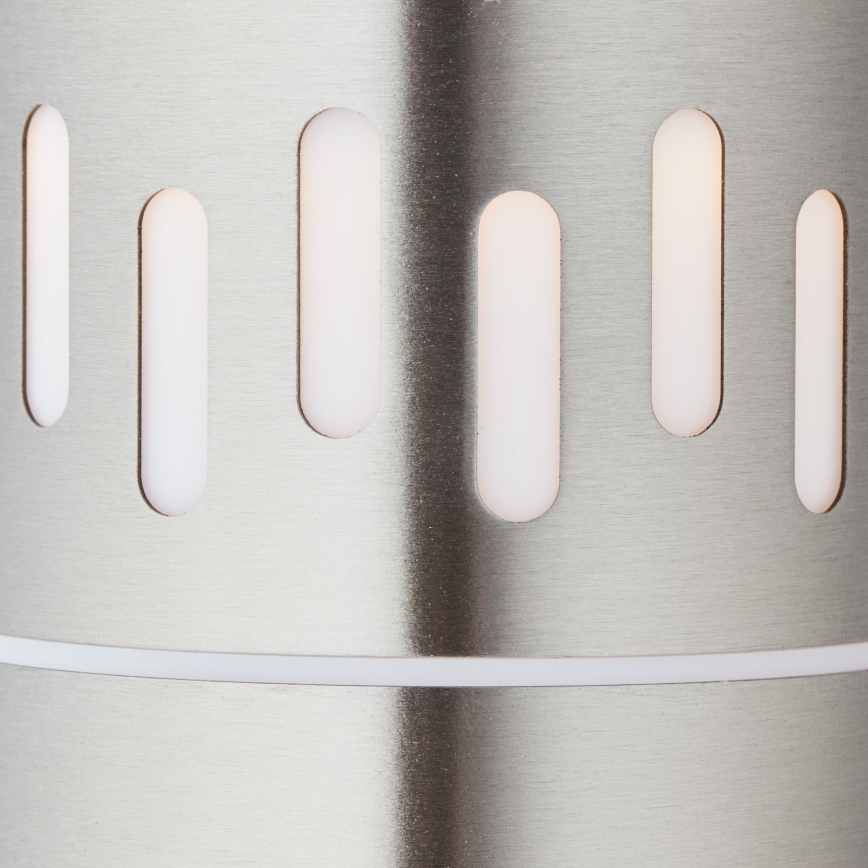 Brilliant - Lámpara LED de exterior con sensor LEIGH LED/0,9W/230V + 1xE27/11W 80 cm IP44 cromo brillante