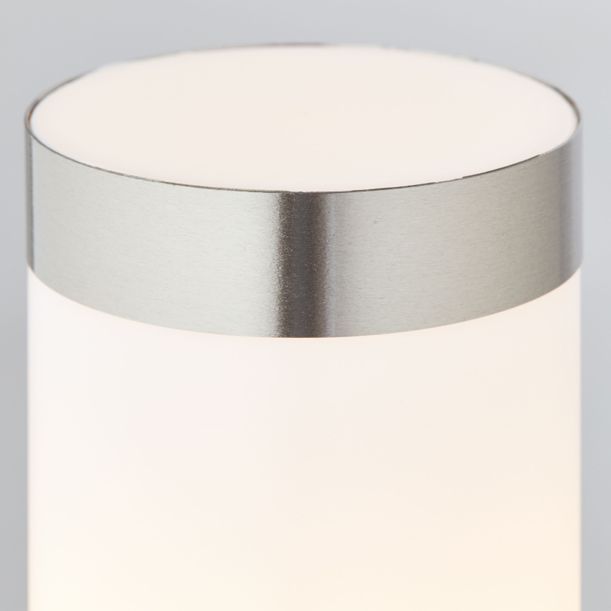 Brilliant - Lámpara LED de exterior con sensor LEIGH LED/0,9W/230V + 1xE27/11W 80 cm IP44 cromo brillante