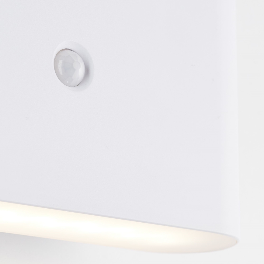 Brilliant - Lámpara de pared exterior recargable con sensor XINO LED/3W/5V 3600 mAh IP44 blanca
