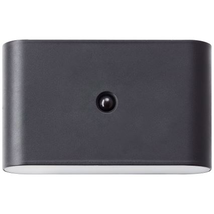 Brilliant - Lámpara de pared exterior recargable con sensor XINO LED/3W/5V 3600 mAh IP44 negra
