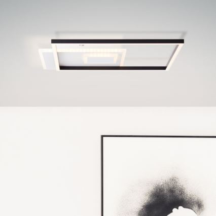 Brilliant - Plafón LED regulable IORGO LED/40W/230V 3000K 43,5x43,5 cm blanco/negro