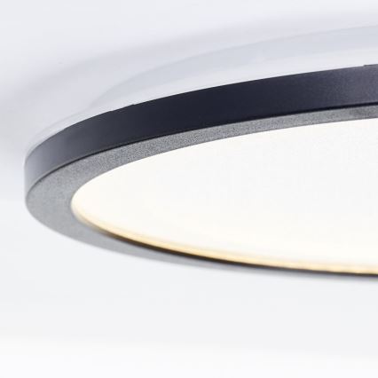 Brilliant - Plafón LED regulable MOSAKO LED/20W/230V 2700K diá. 29,5 cm negro