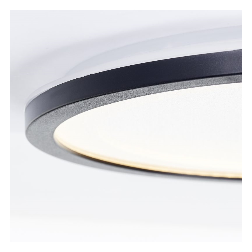 Brilliant - Plafón LED regulable MOSAKO LED/20W/230V 2700K diá. 29,5 cm negro
