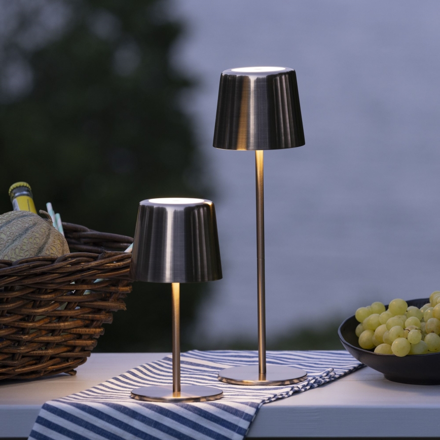 Brilliant - Lámpara LED de exterior táctil regulable XAANA LED/4W/5V 3000/4000/6500K 2600 mAh IP44 cobre