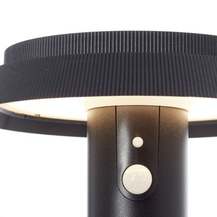Brilliant - Lámpara solar LED con sensor ALVERO LED/4W/3,7V 2000 mAh 50 cm IP44 negro