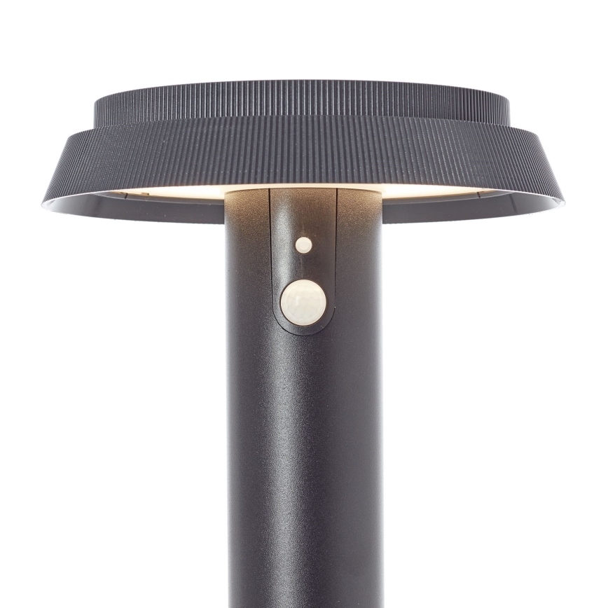 Brilliant - Lámpara solar LED con sensor ALVERO LED/4W/3,7V 2000 mAh 50 cm IP44 negro