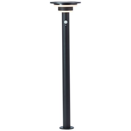 Brilliant - Lámpara solar LED con sensor GARVINA LED/3W/3,7V 2000 mAh 85 cm IP44 negro