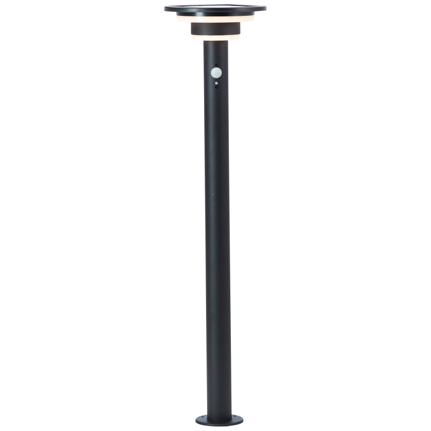 Brilliant - Lámpara solar LED con sensor GARVINA LED/3W/3,7V 2000 mAh 85 cm IP44 negro